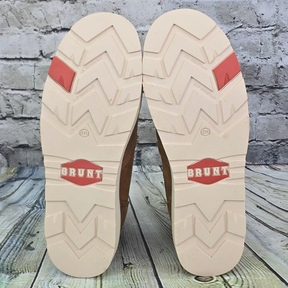 Brunt Ohman Moc Toe NWP ST 1.0 Work Boots Mens 10.5 Tan Leather EH Soft Toe
